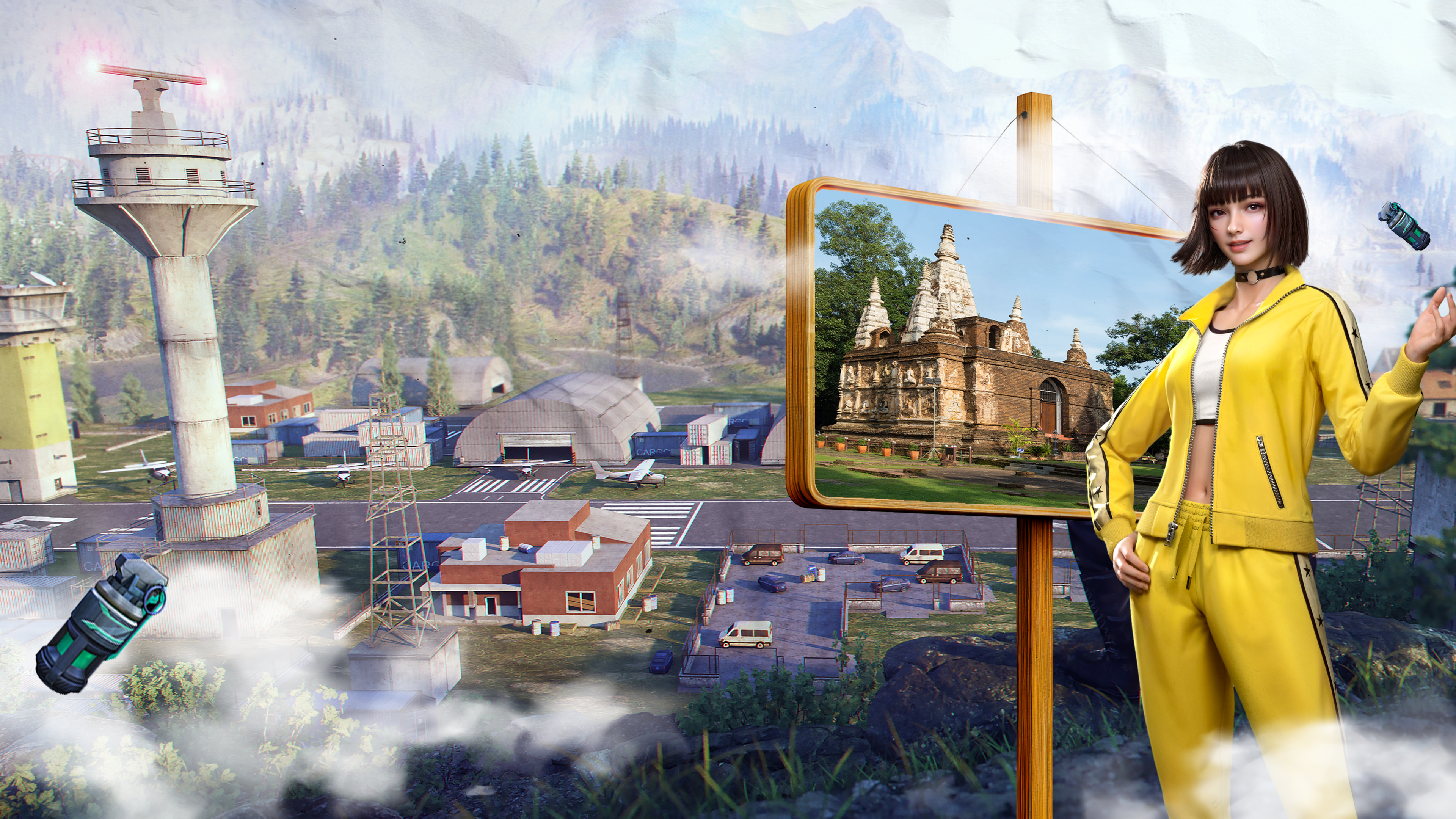 Free Fire Craftland map artwork inspired by Chiang Mai